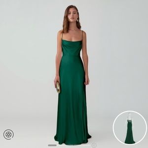 Fame & partners strappy draped gown